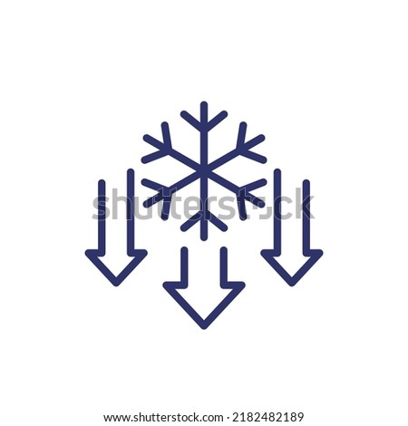 defrost line icon, vector sign