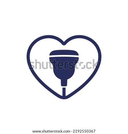 cardiac ultrasound or echocardiogram icon on white