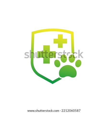 Pet insurance icon with a shield