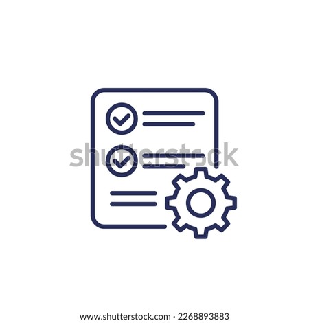 data processing line icon on white