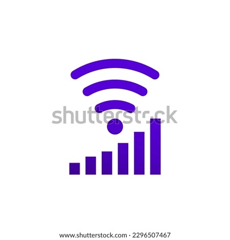 Wi-Fi signal strength icon, vector