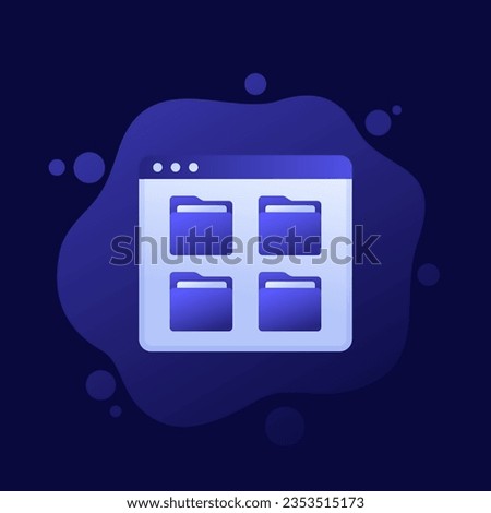 file folders icon, vector design