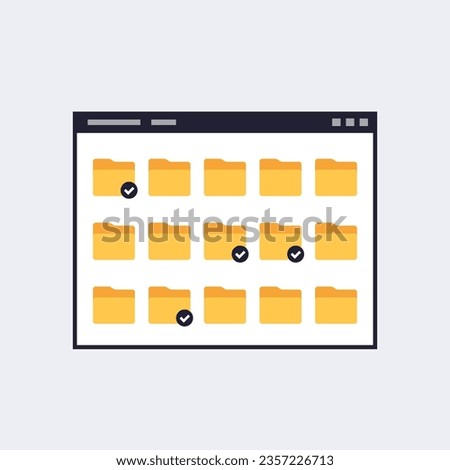 file folders vector ui design