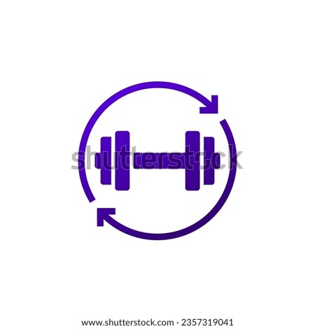 Circuit training icon, endurance workout