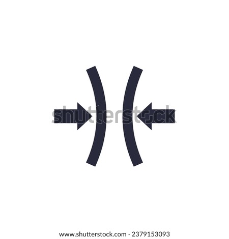 compression, squeeze icon, vector pictogram