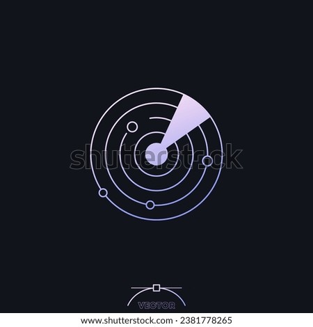 radar icon with a gradient