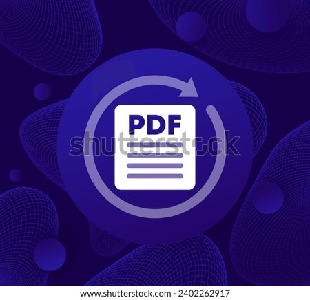 convert to PDF icon for web or apps