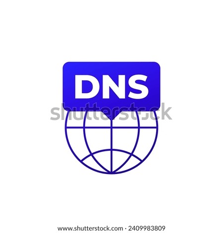 DNS icon, Domain Name System vector design