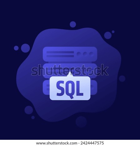 SQL server icon, vector design