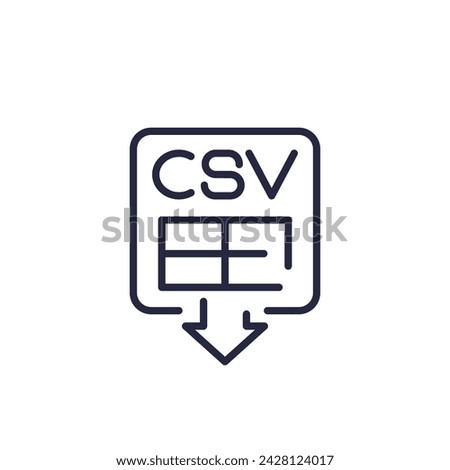 download csv file line icon