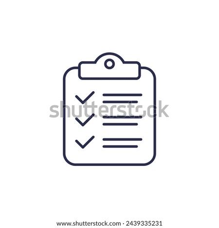 clipboard line icon with a checklist