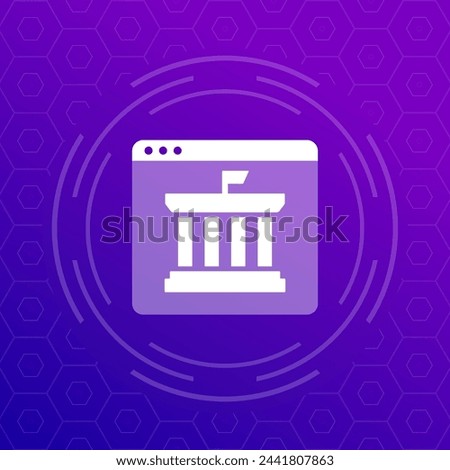 Electronic government vector icon for web