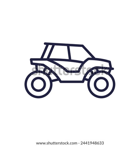 UTV line icon, offroad vehicle or atv vector