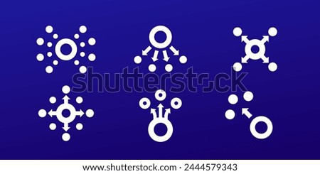 dissemination or dispersion vector icons