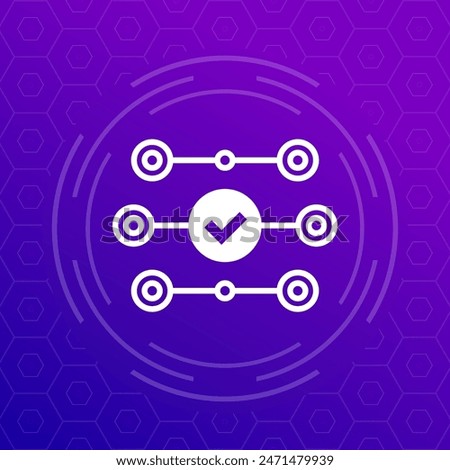 streamline process, operations vector icon