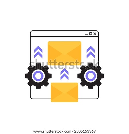 email automation vector icon on white