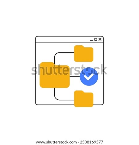 Version control icon on white, vector design