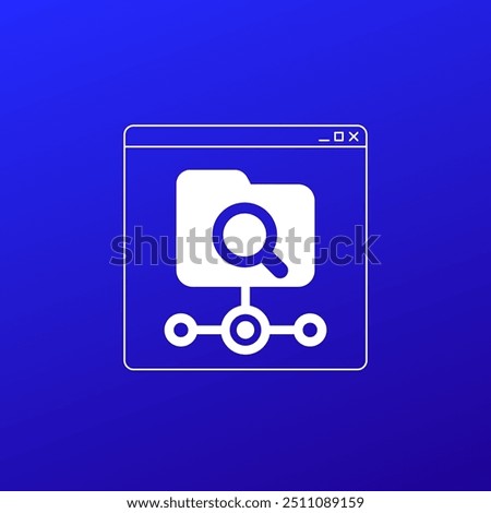 directory search vector icon with a folder