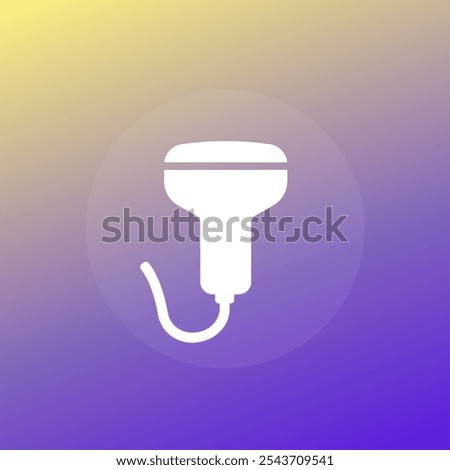 ultrasound, ultrasonic scanning icon with gradient