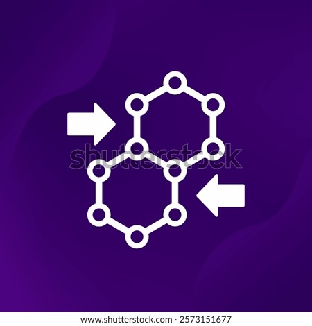 graphene, strong and resistant material vector icon