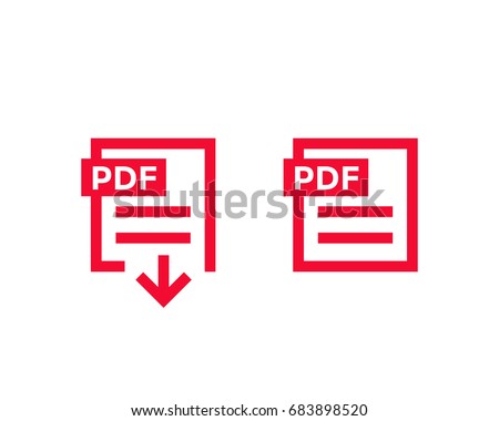 PDF document, download pdf file icons
