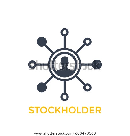 stockholder icon isolated on white