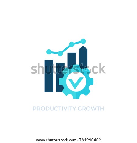 productivity growth vector icon