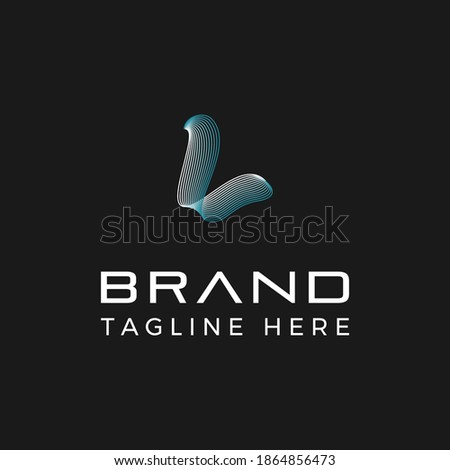 Modern style initial letter L with high technology vibe logo template Stock fotó © 
