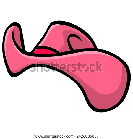 Pink Cowboy Hat Vector Illustration