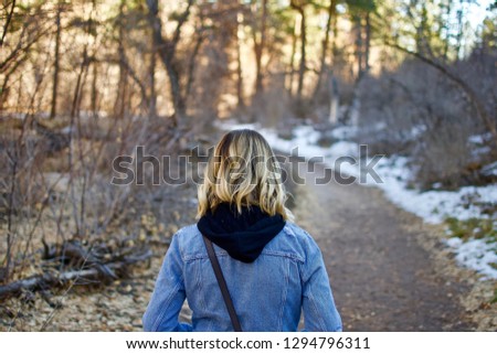Similar – Image, Stock Photo Snow Fe Woman Young woman