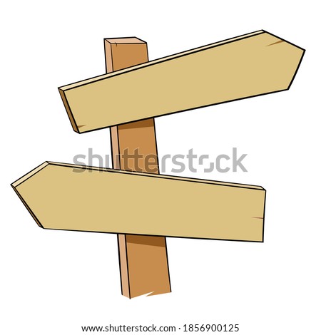 Wooden Right and Left Direction signs 