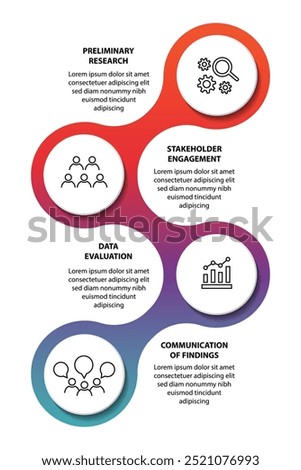 4 steps infographic flowchart design template