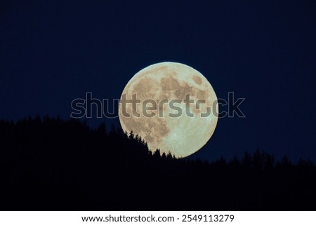 Similar – Image, Stock Photo Supermoon at night