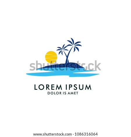 Holiday Logo Design Template. Beach Logo Design Template. Summer Logo design Template. Logo Design Template