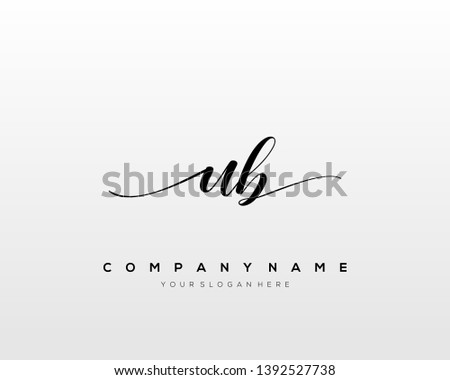 UB handwriting initial  logo vector