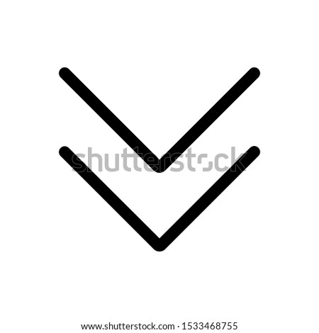 angle double down icon vector