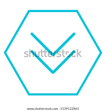 angle double down icon vector