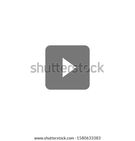 Play icon vector isolated on white background, logo concept of P. Lay sign on transparent background, filled black symbol