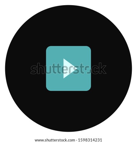 Play icon vector isolated on white background, logo concept of P. Lay sign on transparent background, filled black symbol