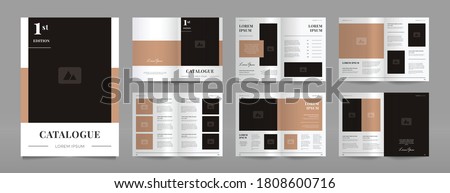 simple modern brown catalogue design template
