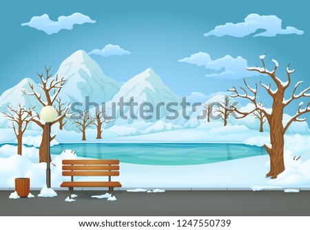 Similar – Image, Stock Photo street Tree trunk Winter