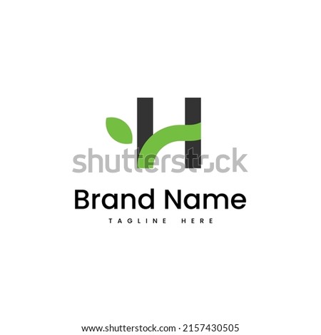 Agriculture Letter H Logo Template Stock fotó © 