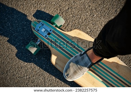 Similar – Image, Stock Photo Crop skater standing on street