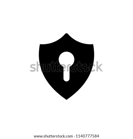 shield and keyhole icon. Element of web icon for mobile concept and web apps. Glyph shield and keyhole icon can be used for web and mobile