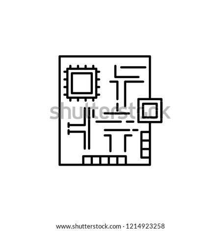 electronic, protoboard icon. Element of robotics engineering for mobile concept and web apps icon. Thin line icon for website design and development, app development. Premium icon