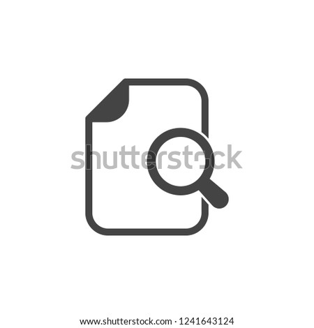 document, magnifier icon. Element of business plannin icon. Glyph icon for website design and development, app development. Premium icon