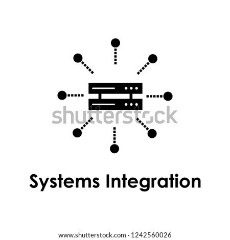 server, system integration icon. Element of business icon for mobile concept and web apps. Detailed server, system integration icon can be used for web and mobile