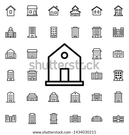 House icon. Universal set of buildings for website design and development, app development