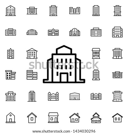 Public institution icon. Universal set of buildings for website design and development, app development
