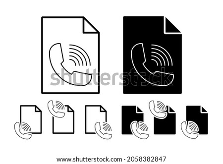 Volume control telephone sign vector icon in file set illustration for ui and ux, website or mobile application